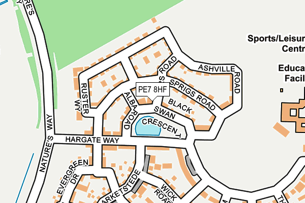 PE7 8HF map - OS OpenMap – Local (Ordnance Survey)