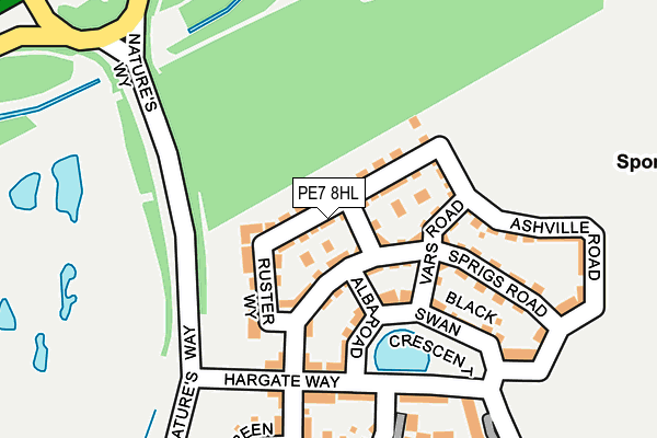 PE7 8HL map - OS OpenMap – Local (Ordnance Survey)