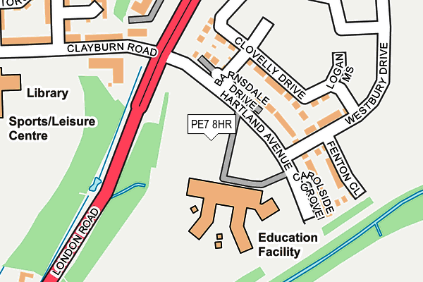 PE7 8HR map - OS OpenMap – Local (Ordnance Survey)