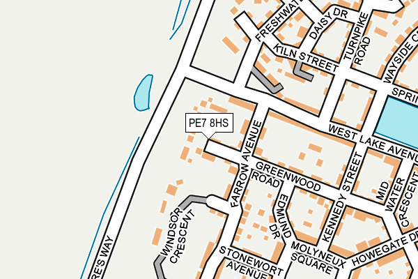 PE7 8HS map - OS OpenMap – Local (Ordnance Survey)