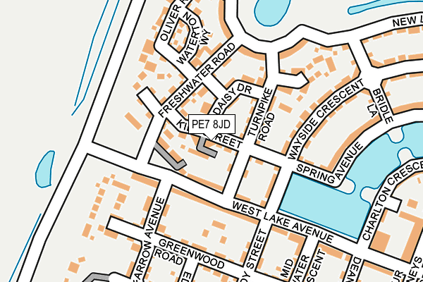 PE7 8JD map - OS OpenMap – Local (Ordnance Survey)