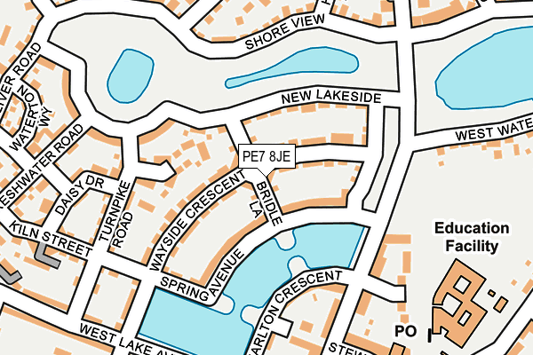 PE7 8JE map - OS OpenMap – Local (Ordnance Survey)
