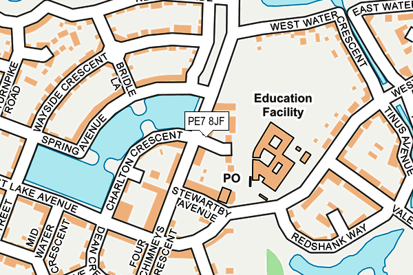 PE7 8JF map - OS OpenMap – Local (Ordnance Survey)