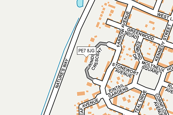 PE7 8JG map - OS OpenMap – Local (Ordnance Survey)