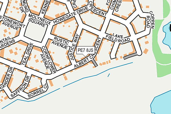 PE7 8JS map - OS OpenMap – Local (Ordnance Survey)