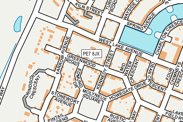 PE7 8JX map - OS OpenMap – Local (Ordnance Survey)