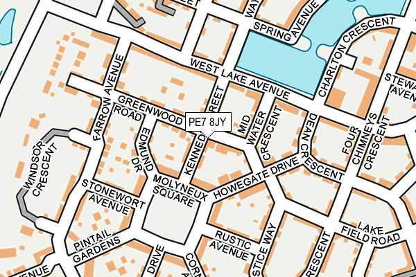 PE7 8JY map - OS OpenMap – Local (Ordnance Survey)