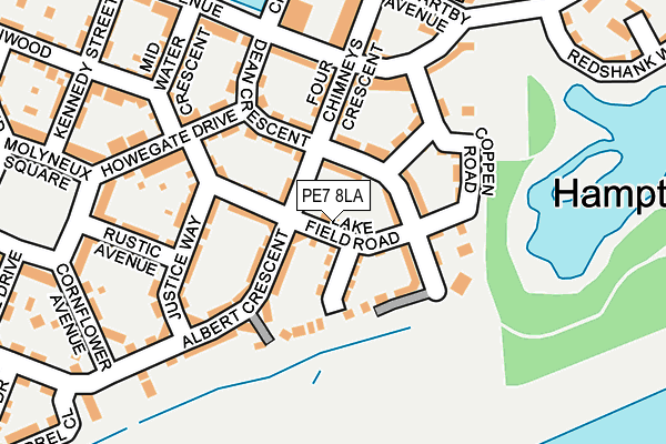 PE7 8LA map - OS OpenMap – Local (Ordnance Survey)