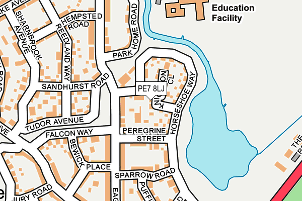 PE7 8LJ map - OS OpenMap – Local (Ordnance Survey)