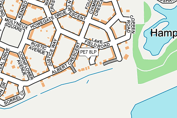 PE7 8LP map - OS OpenMap – Local (Ordnance Survey)