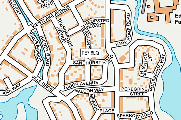 PE7 8LQ map - OS OpenMap – Local (Ordnance Survey)