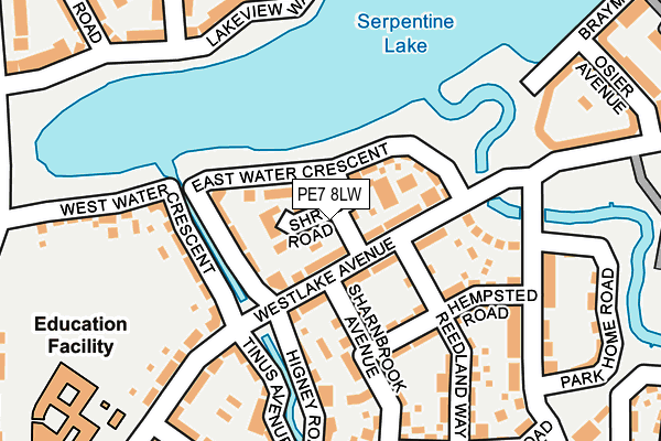 PE7 8LW map - OS OpenMap – Local (Ordnance Survey)