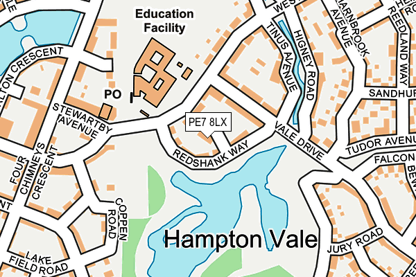 PE7 8LX map - OS OpenMap – Local (Ordnance Survey)