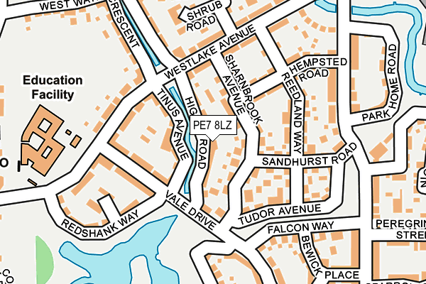 PE7 8LZ map - OS OpenMap – Local (Ordnance Survey)