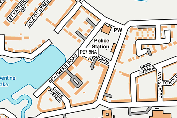 PE7 8NA map - OS OpenMap – Local (Ordnance Survey)