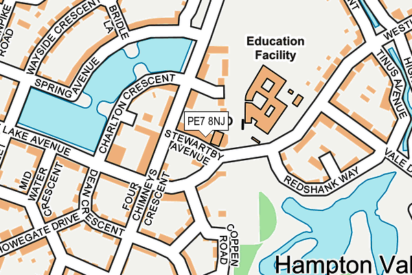 PE7 8NJ map - OS OpenMap – Local (Ordnance Survey)