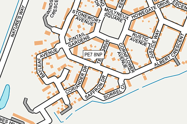 PE7 8NP map - OS OpenMap – Local (Ordnance Survey)