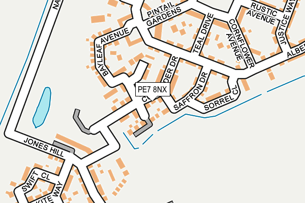 PE7 8NX map - OS OpenMap – Local (Ordnance Survey)