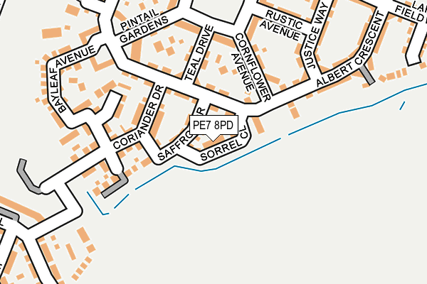 PE7 8PD map - OS OpenMap – Local (Ordnance Survey)