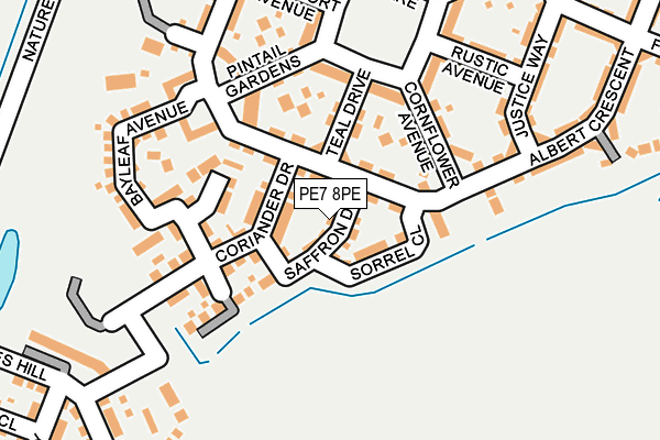 PE7 8PE map - OS OpenMap – Local (Ordnance Survey)