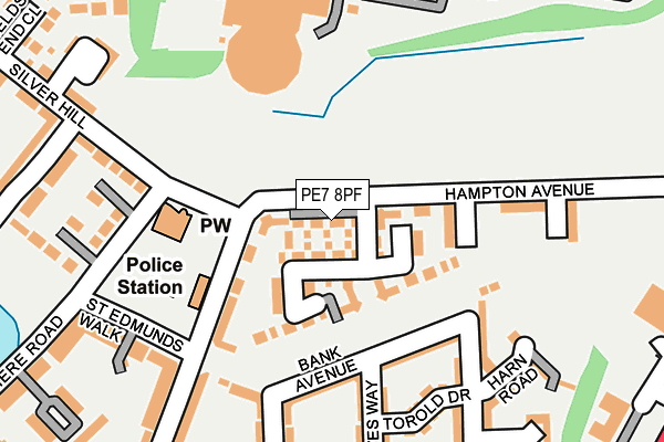 PE7 8PF map - OS OpenMap – Local (Ordnance Survey)