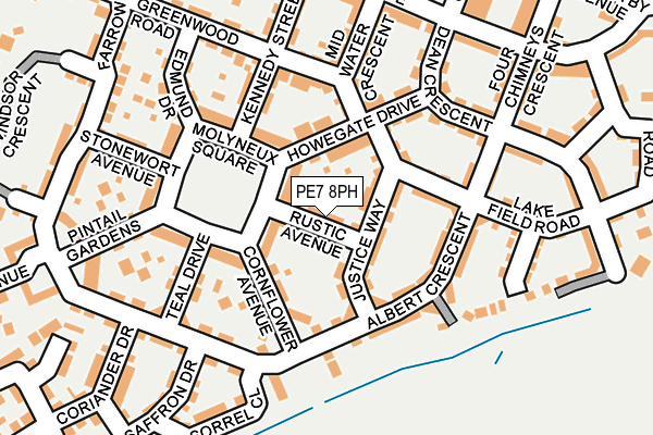 PE7 8PH map - OS OpenMap – Local (Ordnance Survey)