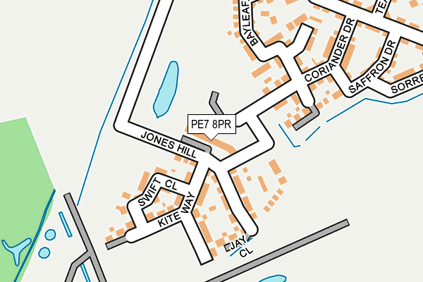 PE7 8PR map - OS OpenMap – Local (Ordnance Survey)