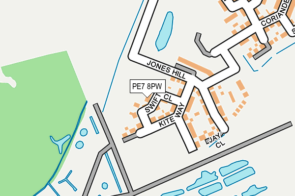 PE7 8PW map - OS OpenMap – Local (Ordnance Survey)