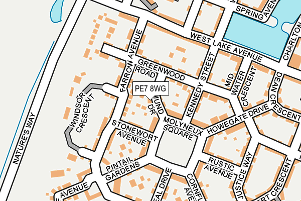 PE7 8WG map - OS OpenMap – Local (Ordnance Survey)