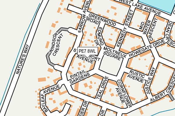 PE7 8WL map - OS OpenMap – Local (Ordnance Survey)