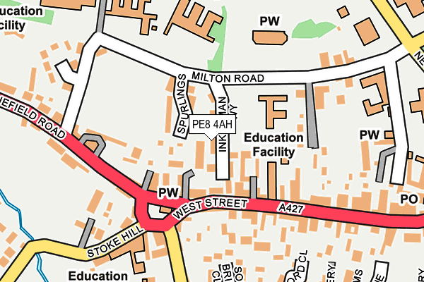 PE8 4AH map - OS OpenMap – Local (Ordnance Survey)