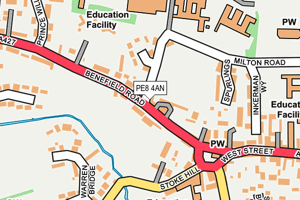 PE8 4AN map - OS OpenMap – Local (Ordnance Survey)