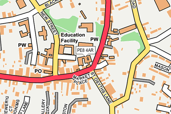 PE8 4AR map - OS OpenMap – Local (Ordnance Survey)