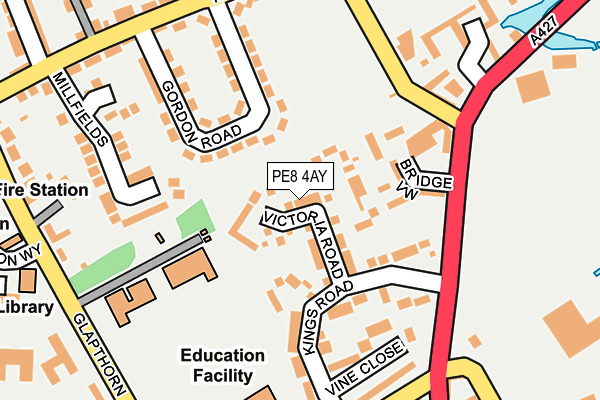 PE8 4AY map - OS OpenMap – Local (Ordnance Survey)