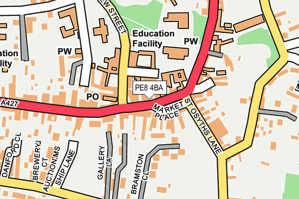 PE8 4BA map - OS OpenMap – Local (Ordnance Survey)