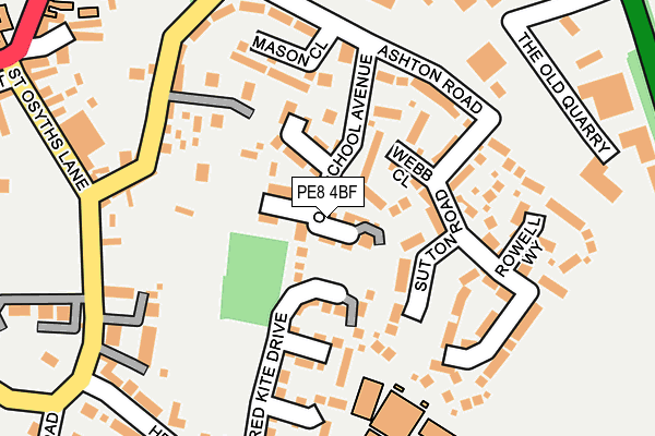 PE8 4BF map - OS OpenMap – Local (Ordnance Survey)