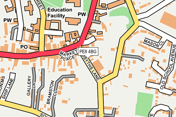 PE8 4BG map - OS OpenMap – Local (Ordnance Survey)