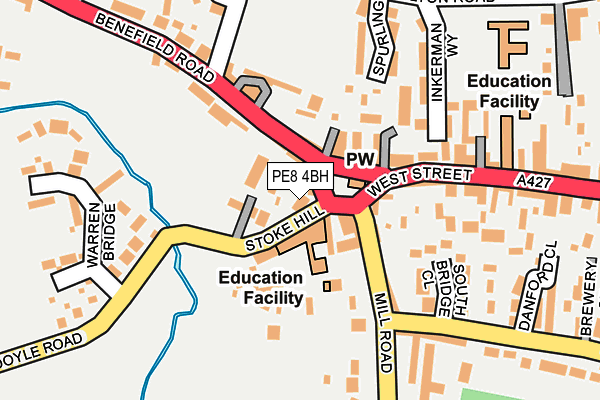 PE8 4BH map - OS OpenMap – Local (Ordnance Survey)