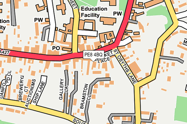 Map of P.W. AMPS LIMITED at local scale