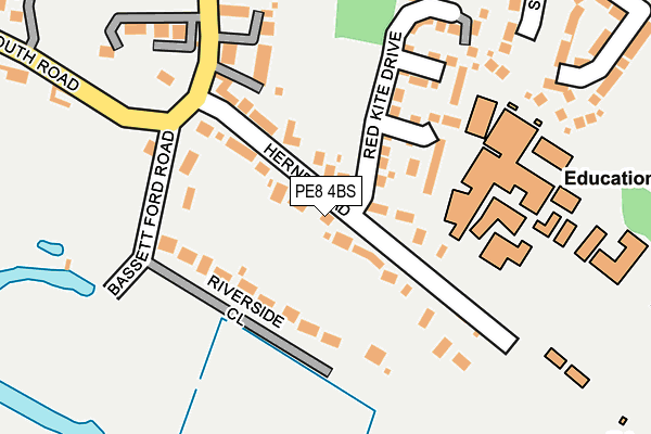 PE8 4BS map - OS OpenMap – Local (Ordnance Survey)