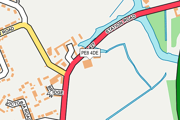 PE8 4DE map - OS OpenMap – Local (Ordnance Survey)