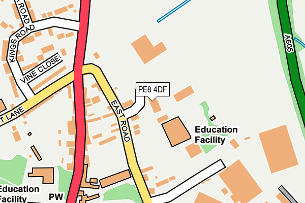 PE8 4DF map - OS OpenMap – Local (Ordnance Survey)