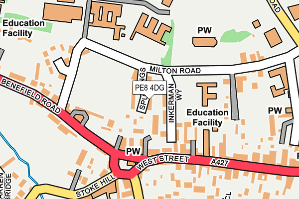 PE8 4DG map - OS OpenMap – Local (Ordnance Survey)