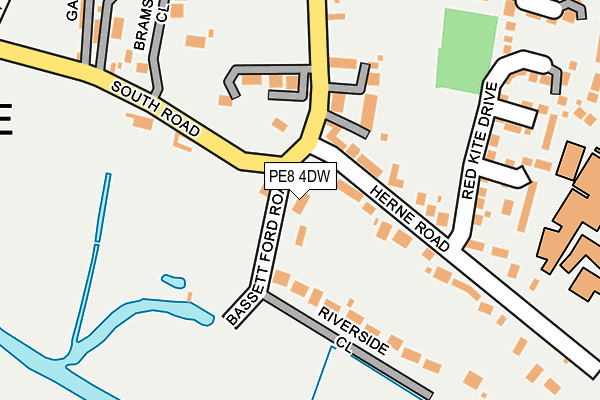 PE8 4DW map - OS OpenMap – Local (Ordnance Survey)