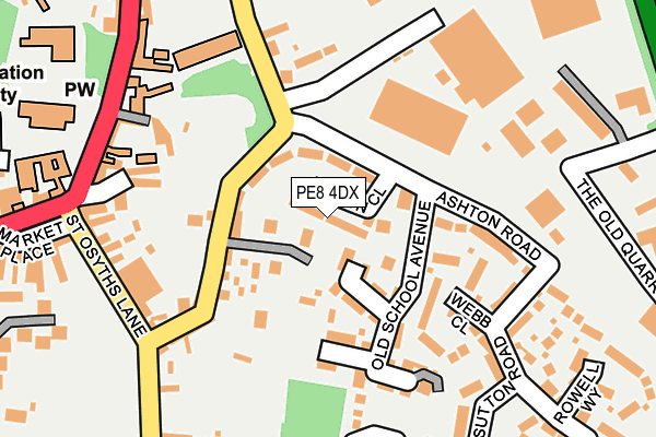 PE8 4DX map - OS OpenMap – Local (Ordnance Survey)