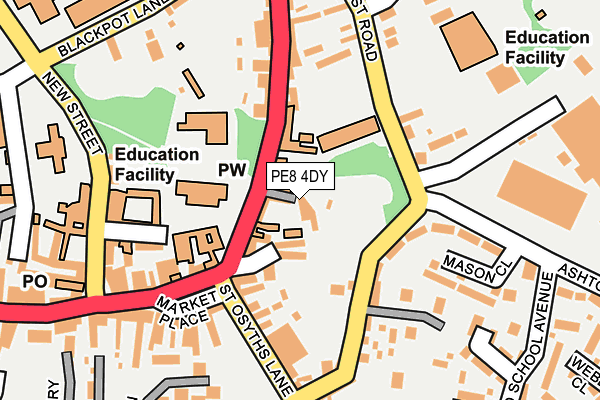 PE8 4DY map - OS OpenMap – Local (Ordnance Survey)