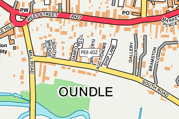 PE8 4DZ map - OS OpenMap – Local (Ordnance Survey)