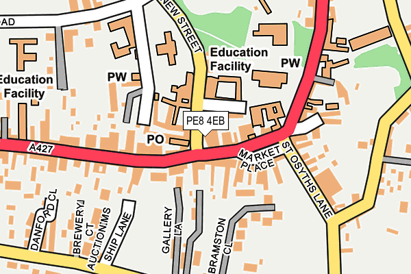 PE8 4EB map - OS OpenMap – Local (Ordnance Survey)
