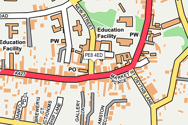 PE8 4ED map - OS OpenMap – Local (Ordnance Survey)