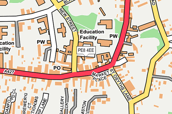 PE8 4EE map - OS OpenMap – Local (Ordnance Survey)